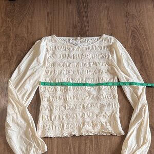 NWT madewell smocked boatneck top small